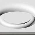Modern Minimalist Ceiling Design With Circular Recessed Light Fixture And Soft Lighting