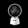 Modern Air Cooler Fan With White Base And Circular Tabletop Design 3d model