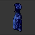 Blue Hooded Puffy Kids Down Jacket With Front Zipper And Stitch Details
