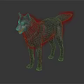 Realistic 3D Wolf Animal Character Model With Standing Pose And Fur Texture 3d model