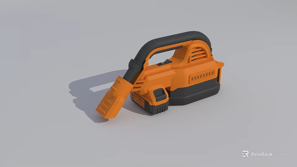 Handheld Industrial Electric Power Tool With Orange Black Design And Ergonomic Handle 3d model 