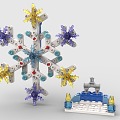 LEGO toy blocks winter snowflakes 3d model