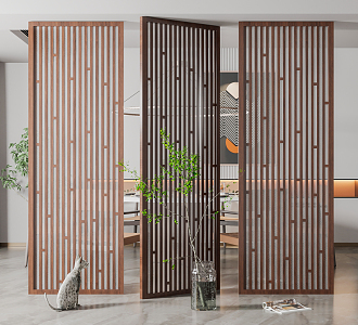 New Chinese Partition Screen 3d model