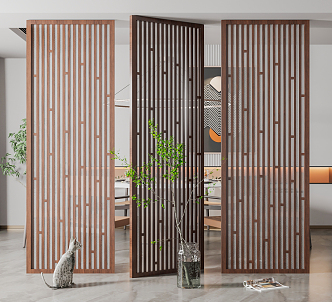 New Chinese Partition Screen 3d model