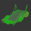 Metal Bridge Structure With Deck Supports Grass And Dirt Surroundings