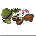 Fresh Food Ingredients Cabbage Carrots Green Vegetables With Wooden Bowls Cutting Board And Knife