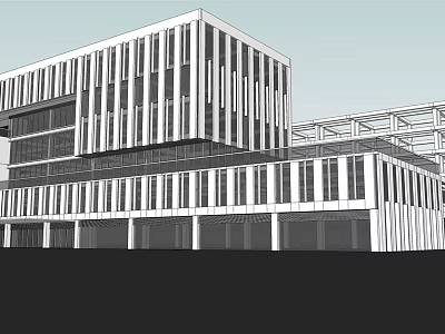 Modern Multi Storey Office Building With Glass Windows And Sleek Design 3d model