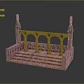 Detailed Ornate Architectural Railings Featuring Arched Design Decorative Columns And Steps