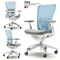 Ergonomic Modern Office Desk Chair Set With Mesh Back Gray Seat And Wheels