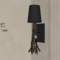 Modern Wall Lamp With Metal Shade And Decorative Tassels For Home Interior