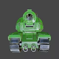 Green Military Tank 3D Model With Cannon Turret And Heavy Duty Tracks