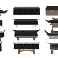 Traditional Chinese Architectural Roof Components With Diverse Eaves And Tile Styles