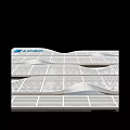 Modern Multi Storey Office Building With White Facade Wavy Design And LOGO
