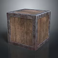 Sturdy Wooden Cube Storage Box With Metal Frame Practical Household Organizer