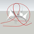 Creative landscape structure sketch 3d model