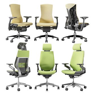 Modern office chair office chair combination 3d model