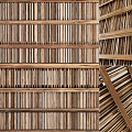 Quiet ceiling bamboo bamboo woven shed partition screen creative bamboo wood partition ceiling screen combination gradient ecological partition screen 3d model