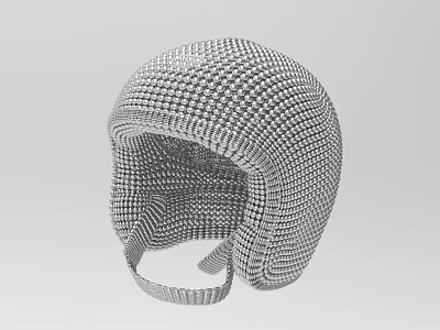 Modern Mesh Structured Helmet With Intricate Design For Daily Household Use 3d model