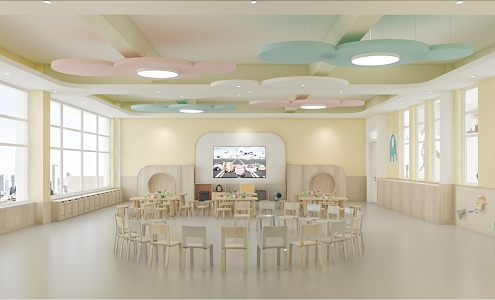 Modern Kindergarten Classroom 3d model