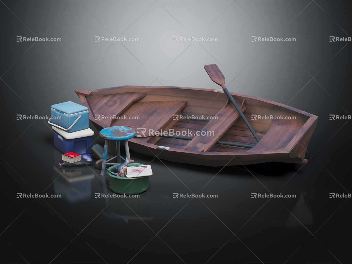 Modern Boat Small Boat Fishing Boat Speedboat 3d model