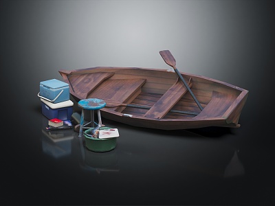 Modern Boat Small Boat Fishing Boat Speedboat 3d model