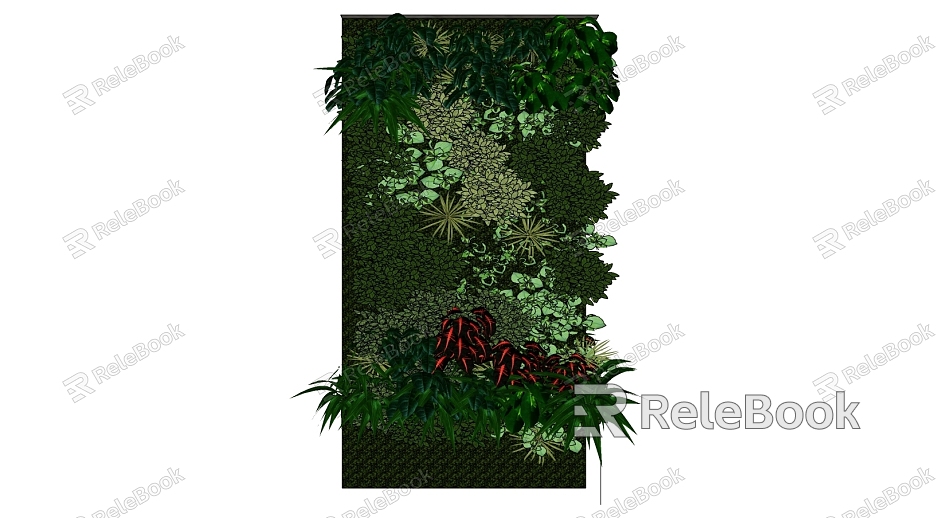 Green plant plant landscape wall model