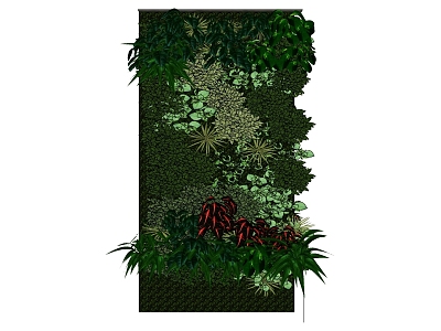 Green plant landscape wall model