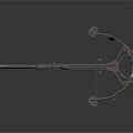 Modern Metallic Crossbow Featuring Scope And Detailed Mechanical Components Design 3d model