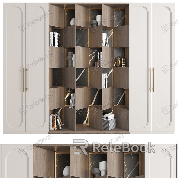 Modern Bookcase Decorative Bookcase model