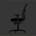 Modern Leisure Chair With Mesh Back Black Seat Armrests And Five Star Wheel Base
