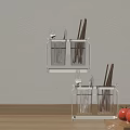 Wall Mounted and Countertop Kitchen Utensil Organizers with Chopsticks Spoons and Utensils