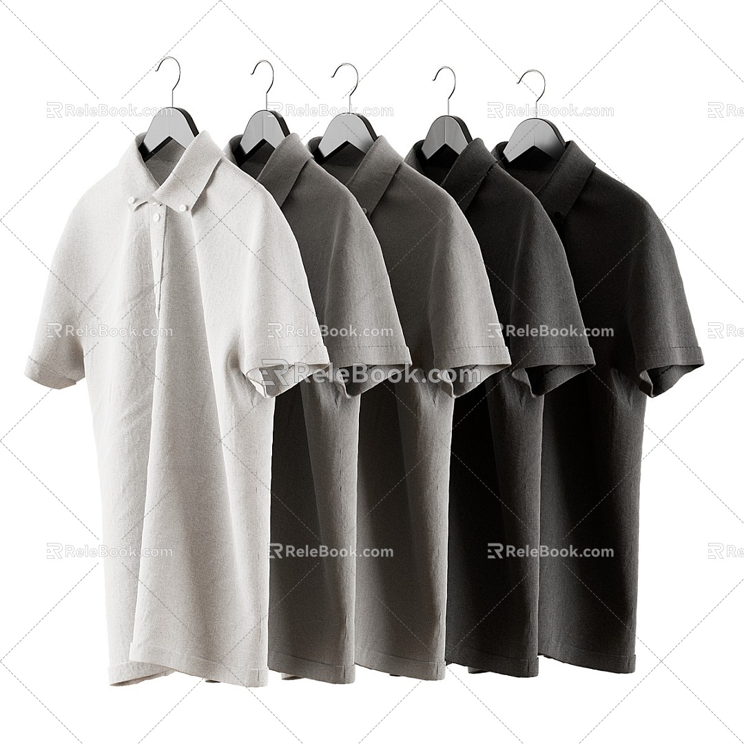 Modern Clothes Hanger Clothing Clothing T-shirt 3d model