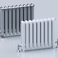 Modern Silver and White Column Radiators with Stylish Design for Home Heating
