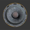 Cylindrical Industrial Metal Equipment With Ring Structures Pipe Connections And Shiny Metallic Surface