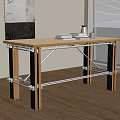 Modern Middle Ancient Desk Computer Table Dining Table Aluminum Table Ocean Board Table 3d model