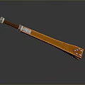 Yellow Long Household Daily Use Item With Brown Grip And Metal Components