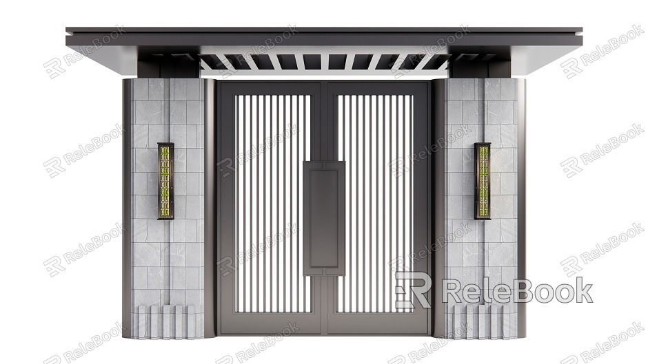 New Chinese Style Gate Courtyard Gate model