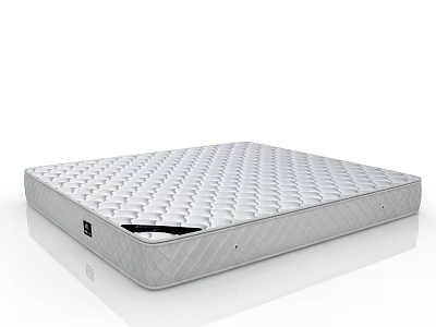 Comfortable White Diamond Pattern Mattress With Quilted Surface And Modern Design 3d model