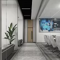 Modern Public Office Space With Open Layout Work Desks Office Chairs And Green Plants