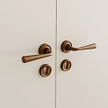 Modern Wooden Door Handles with Minimalist Design on White Interior Doors
