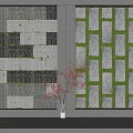 Cultural stone background wall 3d model