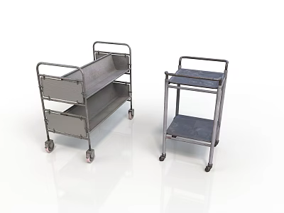 Realistic Style Medical Cart Cart Medical Cart Cart Equipment Tools Furniture Transport Mobile 3d model