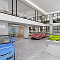 Modern 4S Car Showroom Displaying Multiple Vehicles And Bright Interior Design