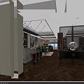 Luxury Warm Office Interior Design With Wooden Partitions And Built In Wine Bar Space