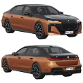 BMW Car Two Tone Color Front And Rear Views 3d model