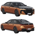 BMW Electric Car Car Sedan BMW i7 M70 3d model