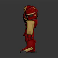 Red Gold Iron Man Hulkbuster Armor 3D Model With Glowing Blue Energy Core Details