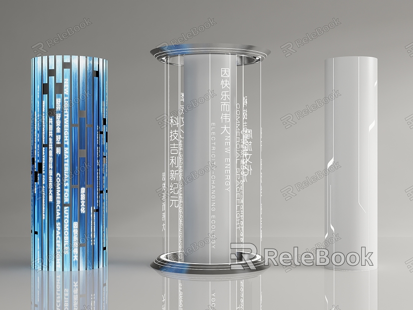 Modern Pillar Creative Pillar Technology Pillar Exhibition Hall Pillar Luminous Pillar Display Pillar Package Pillar model