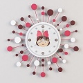 Modern cartoon children's wall clock 3d model