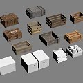 Luggage Modern Wooden Box Storage Box Toolbox Package Box Beer Box 3d model